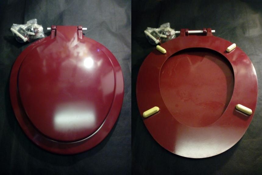 Toilet Seat Replacements Burgundy Colour Wrapover